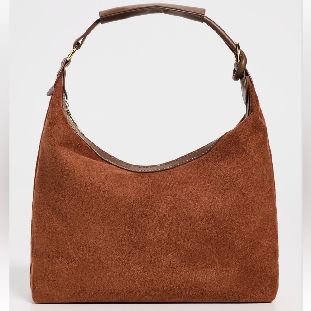 8 Other Reasons Tan Suede Hobo Bag